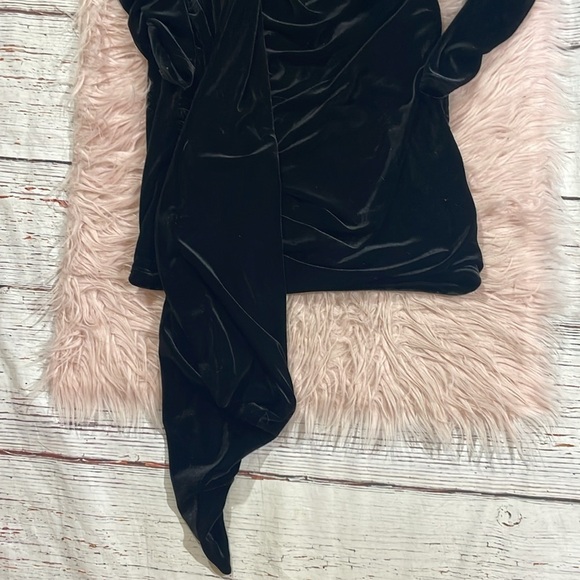 Jessakae Noor Velvet Black Draped Dress - Picture 5 of 9